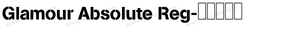 Glamour Absolute Reg字体转换